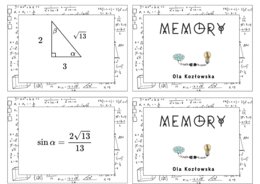 Memory funkcje trygonometryczne - trójkąt prostokątny