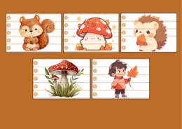 JESIEŃ – puzzle – biblioteka – świetlica – przedszkole - 10 wersji