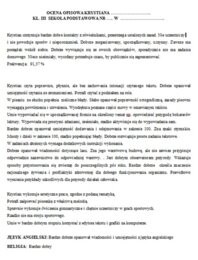 Ocena opisowa klasa 3