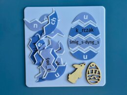 Wielkanoc - ortografia - jajko puzzle