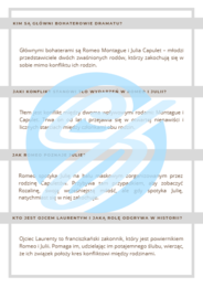 Romeo i Julia – Pytania i Odpowiedzi do Lektury