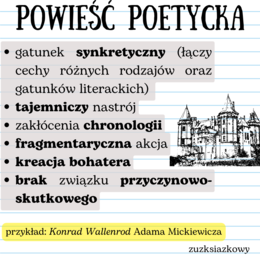Notatka wklejka gatunek POWIEŚĆ POETYCKA