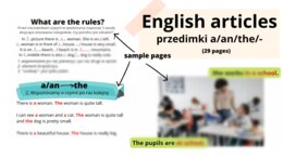 Articles, przedimki a/an/the/- teoria z przykładami, E8, LO, matura