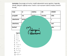 Karta pracy części mowy