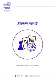 Gra planszowa "Rzymski wyścig" - gra do nauki/powtórki zapisu liczb w systemie rzymskim.