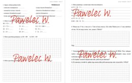LICZBY I DZIAŁANIA wersja B - sprawdzian z całego działu, kl. 5