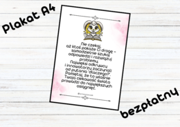 Bezpłatny Plakat Motywacyjny - Samodzielna Nauka = Wielkie Odkrycia!