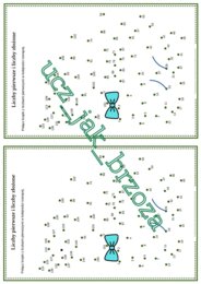 Liczby pierwsze i liczby złożone, połącz kropki, karta pracy, klasa 5