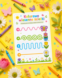 Kolorowe wiosenne ścieżki