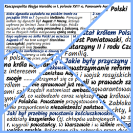 Polska w XVIII w.: Wettinowie, rozbiory, oświecenie. Komplet notatek i kart pracy