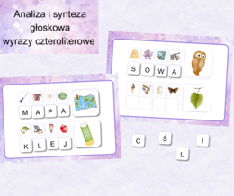 Analiza i synteza głoskowa wyrazy czteroliterowe