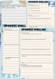 Karta pracy "Opowieść Wigilijna"