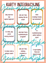 Karty integracyjne z pytaniami