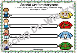 Boże Narodzenie - Ścieżki grafomotoryczne
