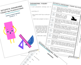 Sztafeta zadaniowa z figur na płaszczyźnie (klasa 6-7)