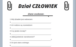 Materiały ćwiczeniowe: Dział Człowiek