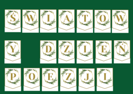 DZIEŃ POEZJI – girlanda – napis – gazetka – wersja 2