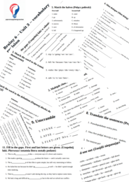 Brainy 6 – Unit 3 – vocabulary revision