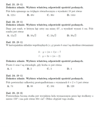 Arkusz maturalny nr 3 z matematyki