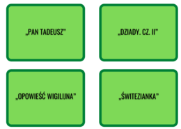 Lekturowe karty do gry - powtórka do egzaminu ósmoklasisty