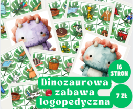 Logopedia - Dinozaurowa zabawa– różnicowanie głosek szumiących i syczących