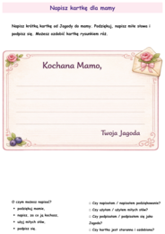 Róża je jagody – 16 kart pracy PDF do druku | czytanie, pisanie, liczenie