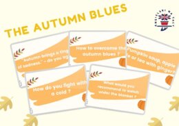 The autumn blues - speaking cards