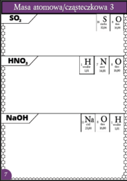 Karty pracy- Klasa 7. Chemia – Masa atomowa i masa cząsteczkowa