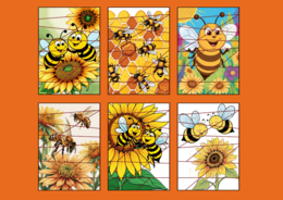 DZIEŃ PSZCZÓŁ - pszczoły – puzzle – biblioteka – przedszkole – świetlica – 20 wersji