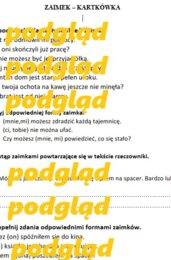 Zaimek - kartkówka dla kl. 5 - 6