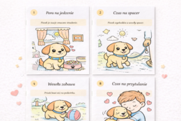 Kolorowanka: dzień z życia psa
