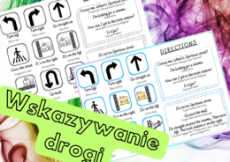 Wskazywanie drogi - angielska wklejka do zeszytu - PLAKAT