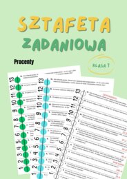 Procenty, zadania tekstowe, klasa 7, sztafeta zadaniowa