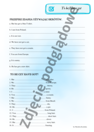 Brainy 5 unit 1 - karty pracy gramatyka