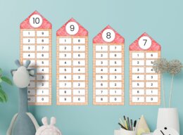 Domki liczbowe - plakaty