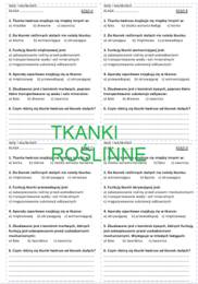 TKANKI ROŚLINNE - KARTKÓWKA