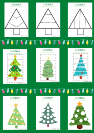 Choinka - kreatywne karty pracy