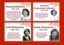 DZIEŃ KOBIET – – gazetka – SŁAWNE POLKI – biblioteka – świetlica – 24 strony – wersja 2