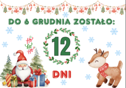 🎄 Gazetka „Odliczanie do Mikołajek| 2 plakaty 4x A4|Zadania dla dzieci na każdy z 12 dni| Malowanka z elfem w 2 wersjach|+ grafika niespodzianka!