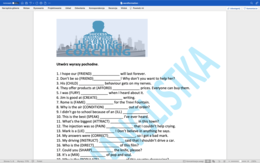 Słowotwórstwo - angielski matura rozszerzona - 100 zdań+ KLUCZ