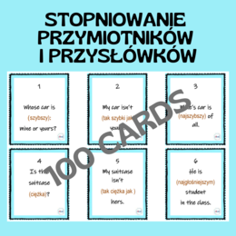STOPNIOWANIE PRZYMIOTNIKÓW I PRZYSŁÓWKÓW