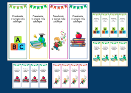 POWRÓT DO SZKOŁY – szkoła – zakładki do książek – zakładka – kolor - wersja 3