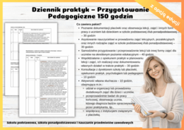 Dziennik praktyk Przygotowanie Pedagogiczne 150 h