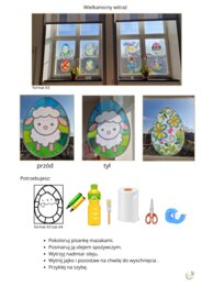 Wielkanocne pisanki - kolorowanki - witraże dla wielu grup wiekowych