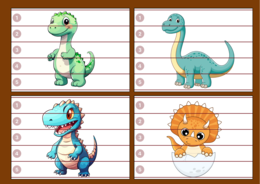 DZIEŃ DINOZAURA - puzzle – biblioteka – świetlica – przedszkole – 12 wersji