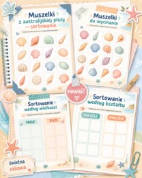 Muszelki z australijskiej plaży - sortowanie