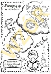 Kolorowanki na miesiąc bibliotek szkolnych (12 sztuk)