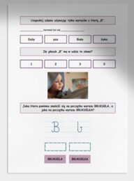 "B" i "b". Karta pracy. Sprawdzian