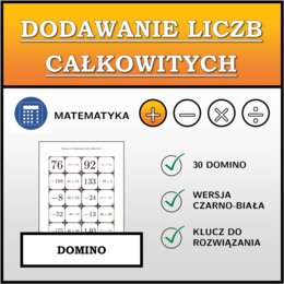 Domino - Dodawanie liczb całkowitych | matematyka