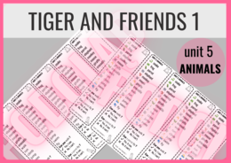 Tiger and Friends 1 unit 5 ANIMALS- zakładki do książki